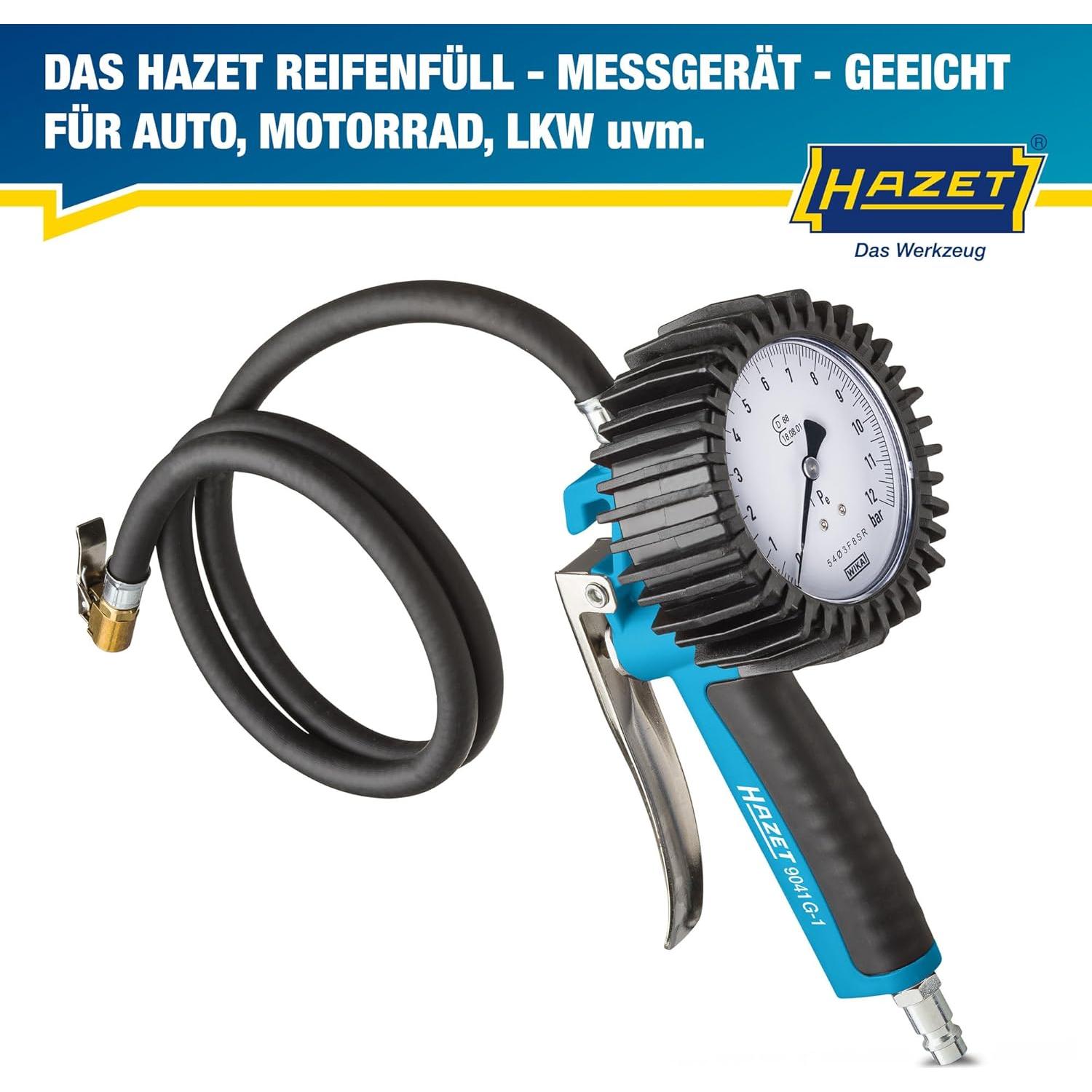 Medidor de Presión de Neumáticos HAZET 9041G-1 0-10 Bar