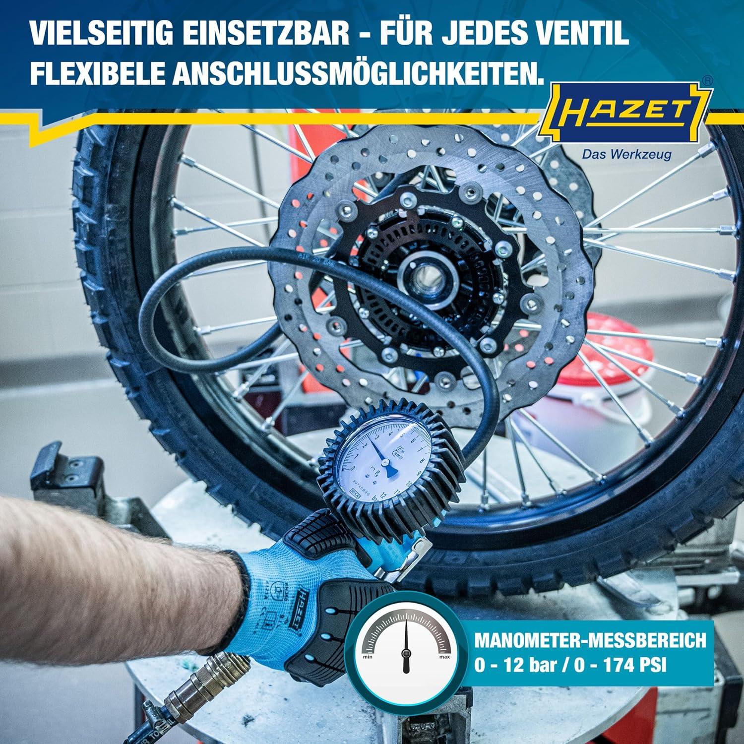 Medidor de Presión de Neumáticos HAZET 9041G-1 0-10 Bar