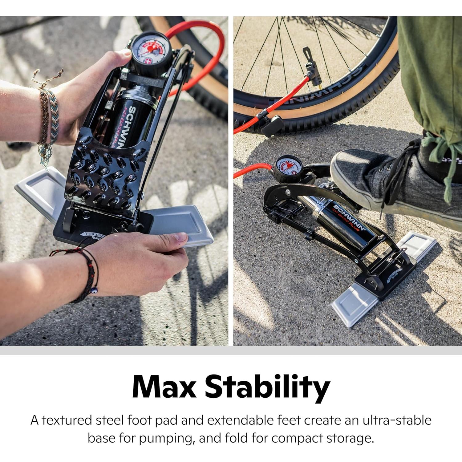 Bomba de Pie Schwinn Air Base Plus - Inflación Manual 120 PSI