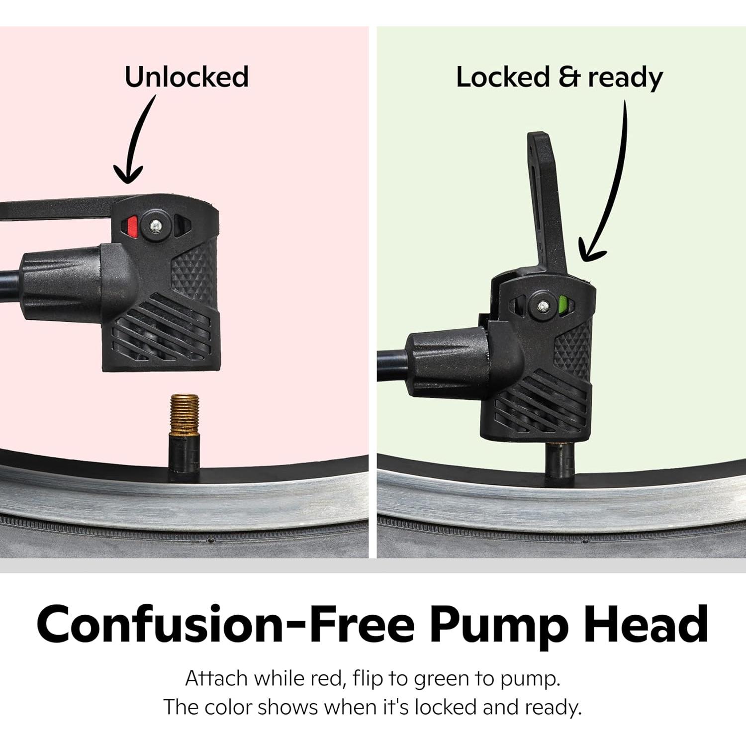 Bomba de Pie Schwinn Air Base Plus - Inflación Manual 120 PSI