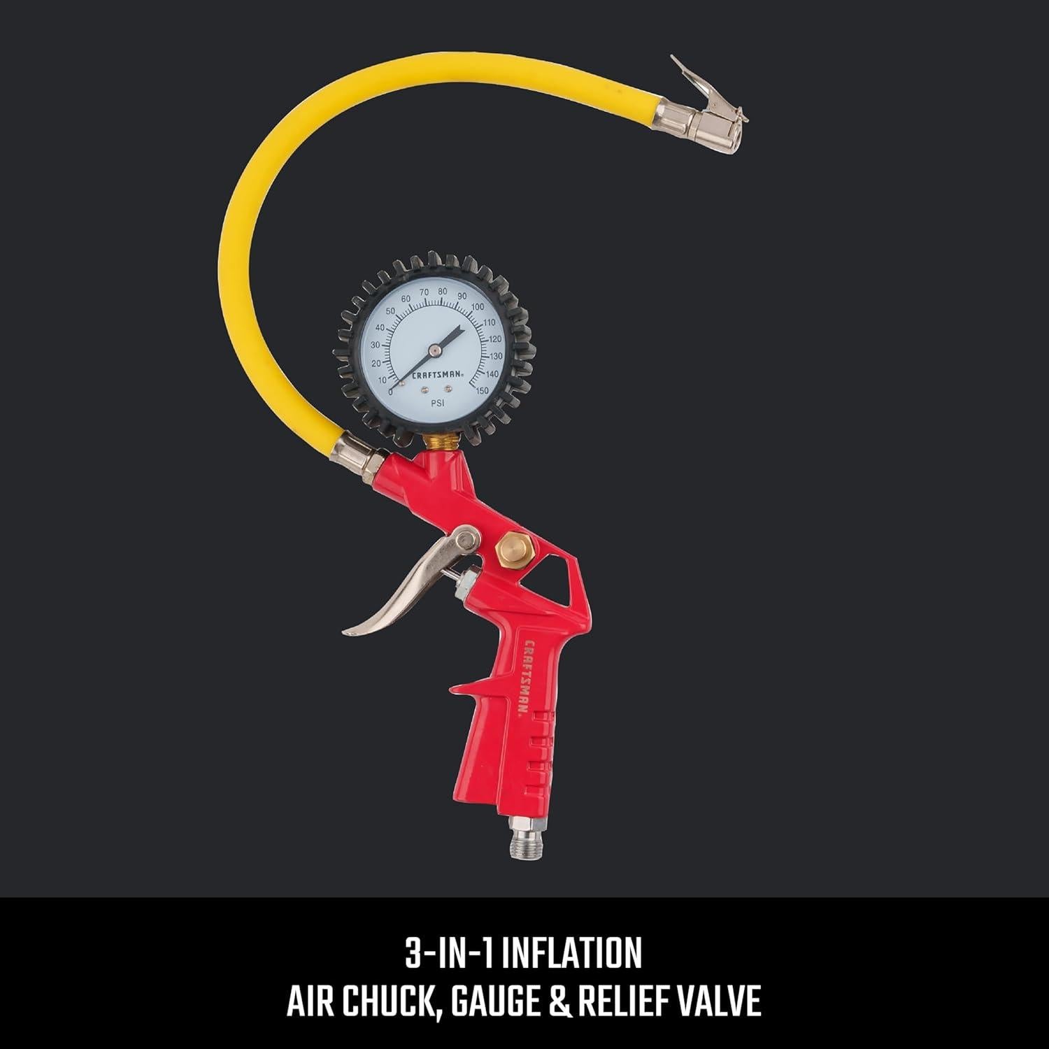 Pistola Infladora CRAFTSMAN CMXZTSG1031NB, 0-150 PSI, 3-en-1