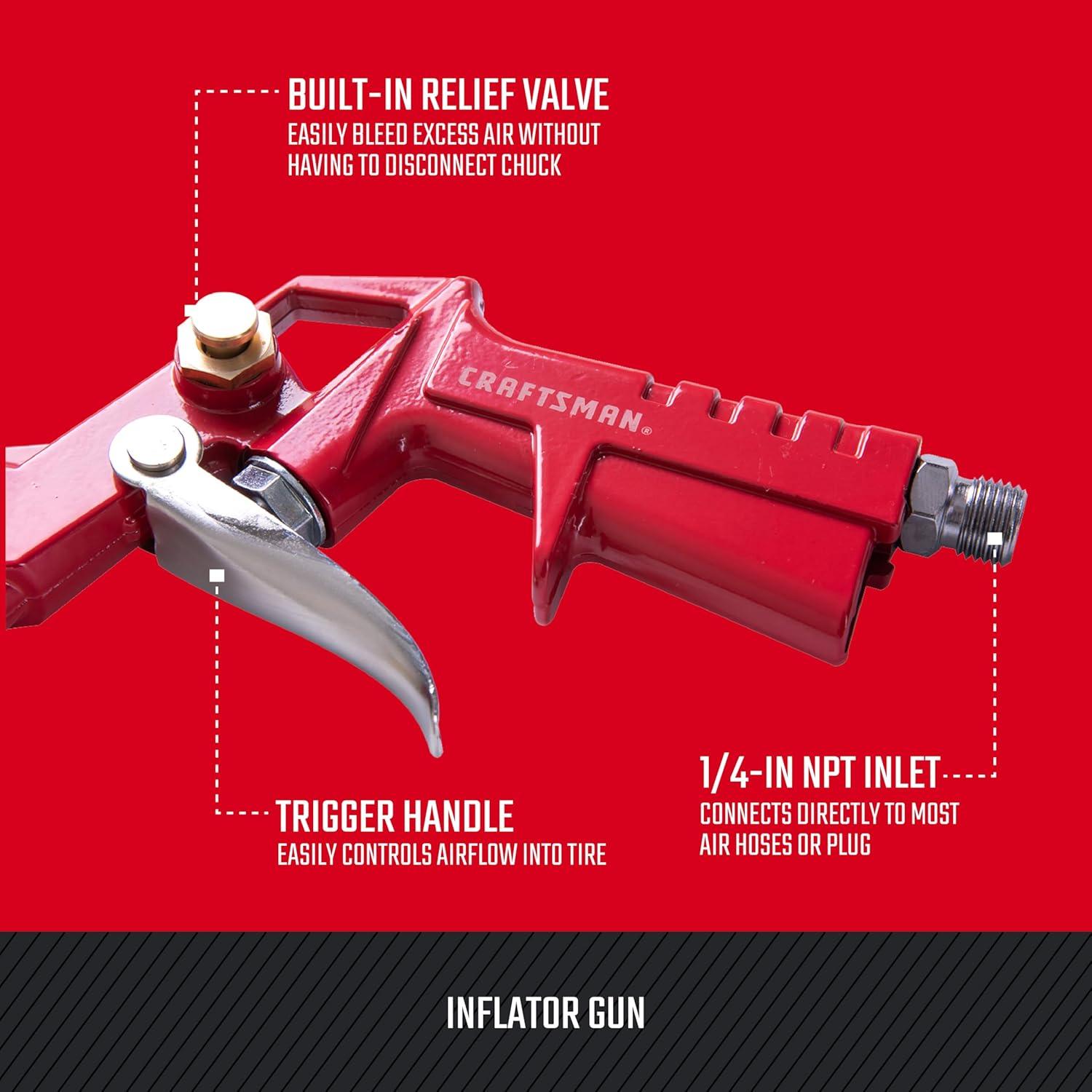Pistola Infladora CRAFTSMAN CMXZTSG1031NB, 0-150 PSI, 3-en-1