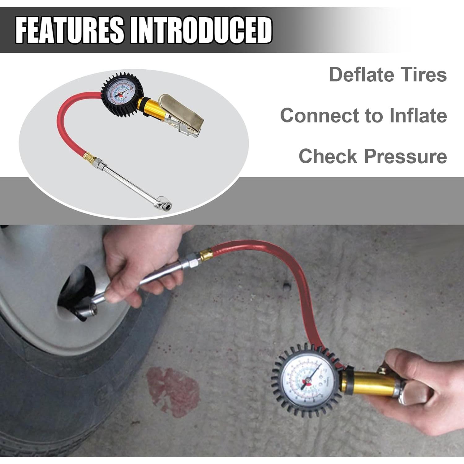 Medidor Digital de Presión de Neumáticos UHANBUT con Inflador 50cm