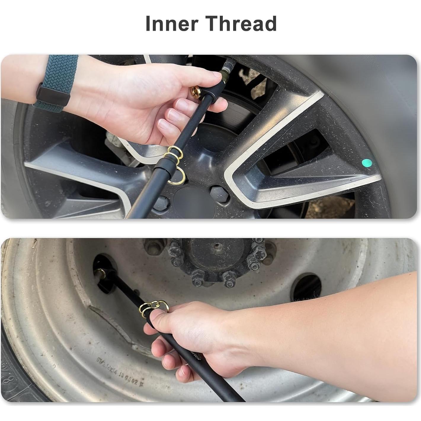 Medidor de Presión de Neumáticos Uharbour Doble Cabeza 10-150 PSI