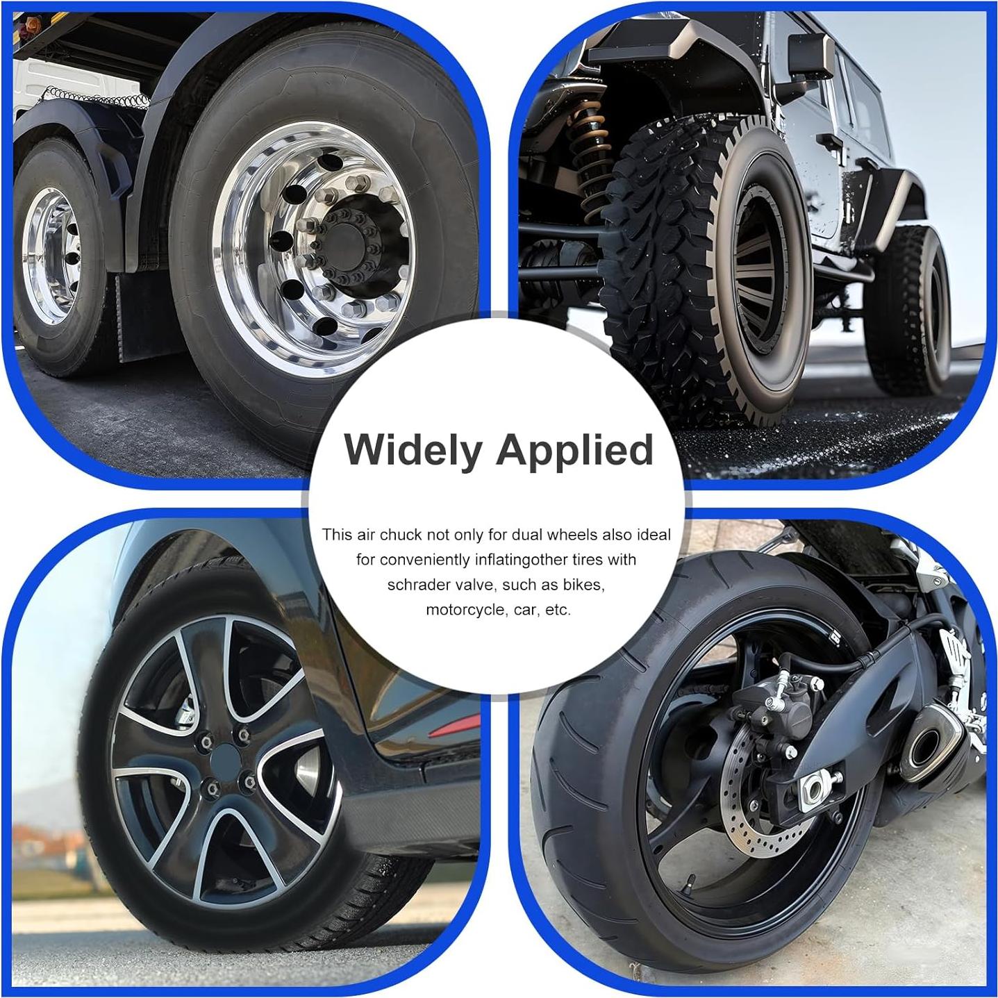 Medidor de Presión de Neumáticos Uharbour Doble Cabeza 10-150 PSI