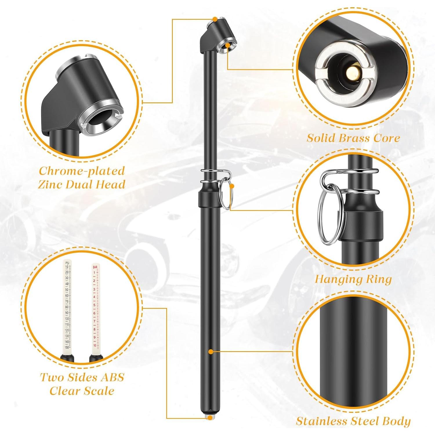 Medidor de Presión de Neumáticos Yunsailing 10 Pcs 0.7-10.3bar