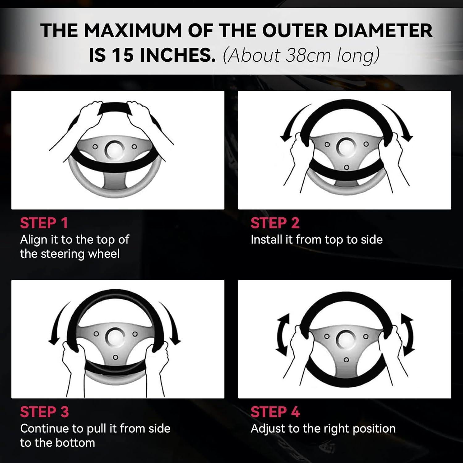 Funda de Volante Boho Limsas 15" (38 cm) Antideslizante