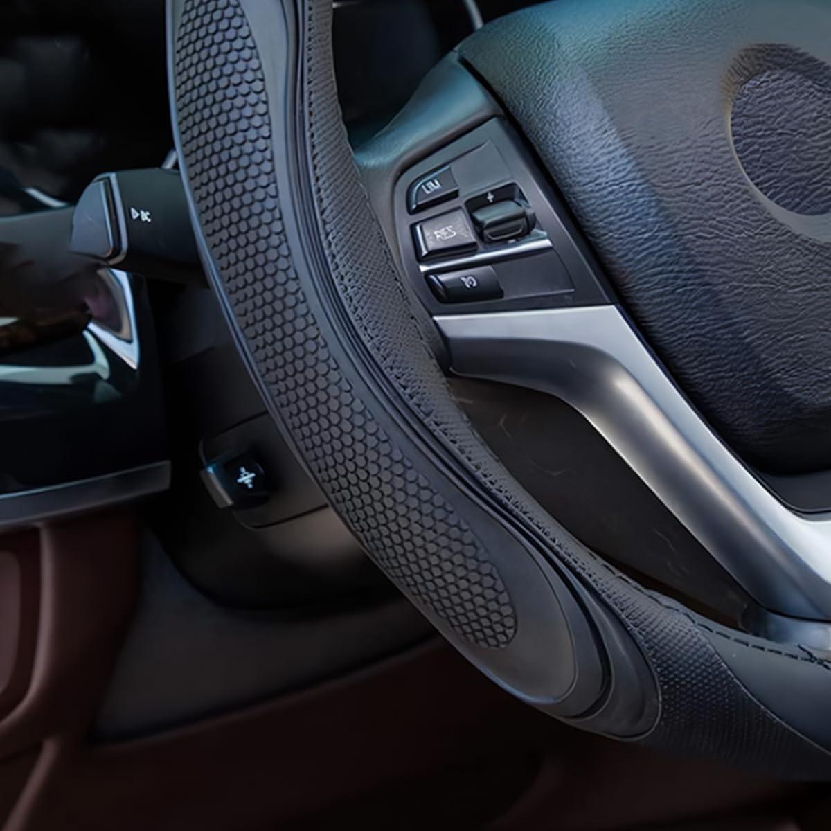 Cubierta de Volante de Cuero Osilly 15 Pulgadas Antideslizante