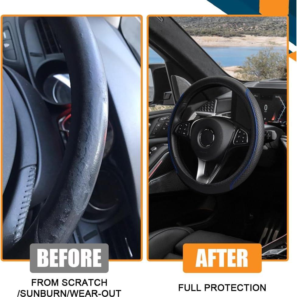 Cubierta de Volante de Coche Tecledsn 37-38 cm Antideslizante