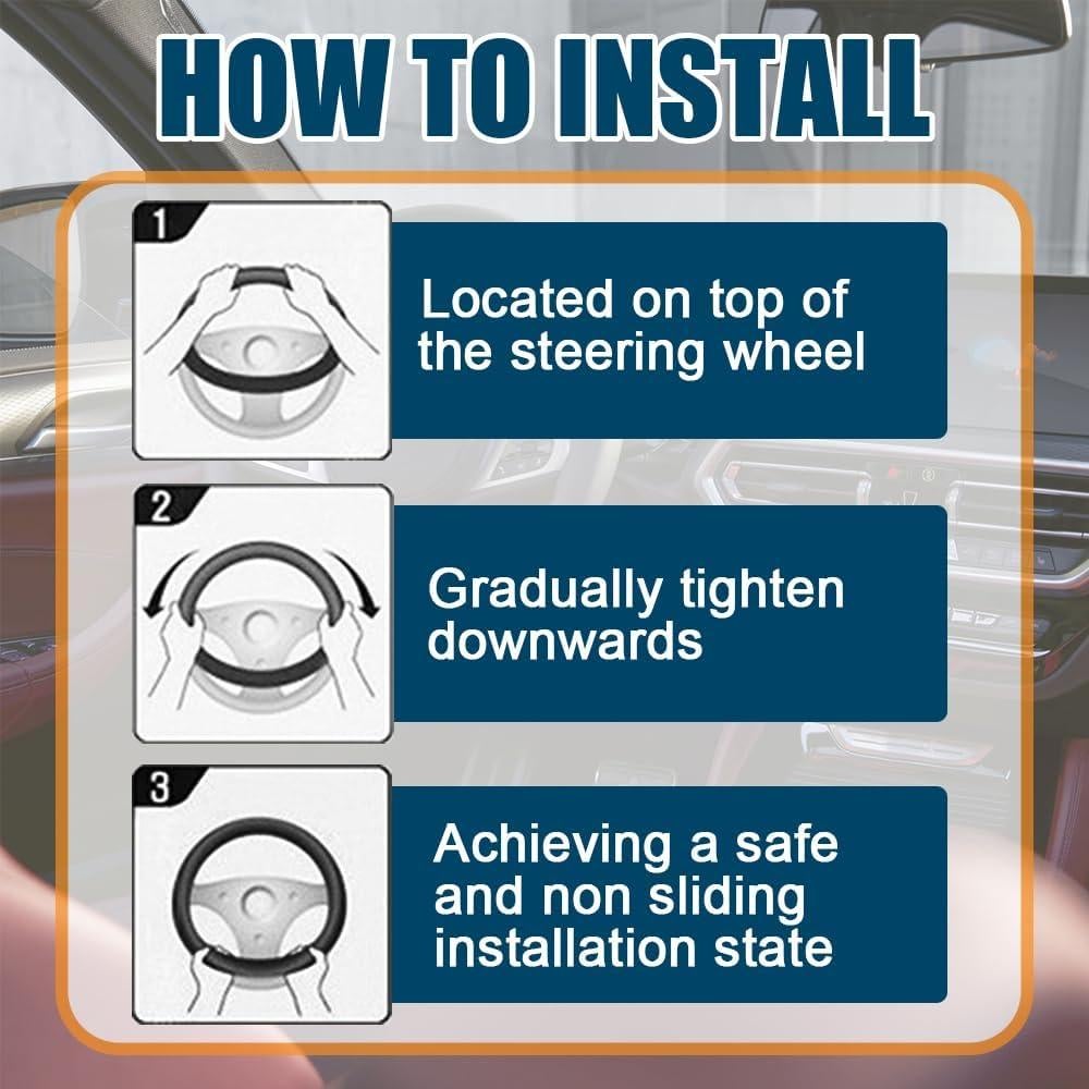 Cubierta de Volante de Coche Tecledsn 37-38 cm Antideslizante