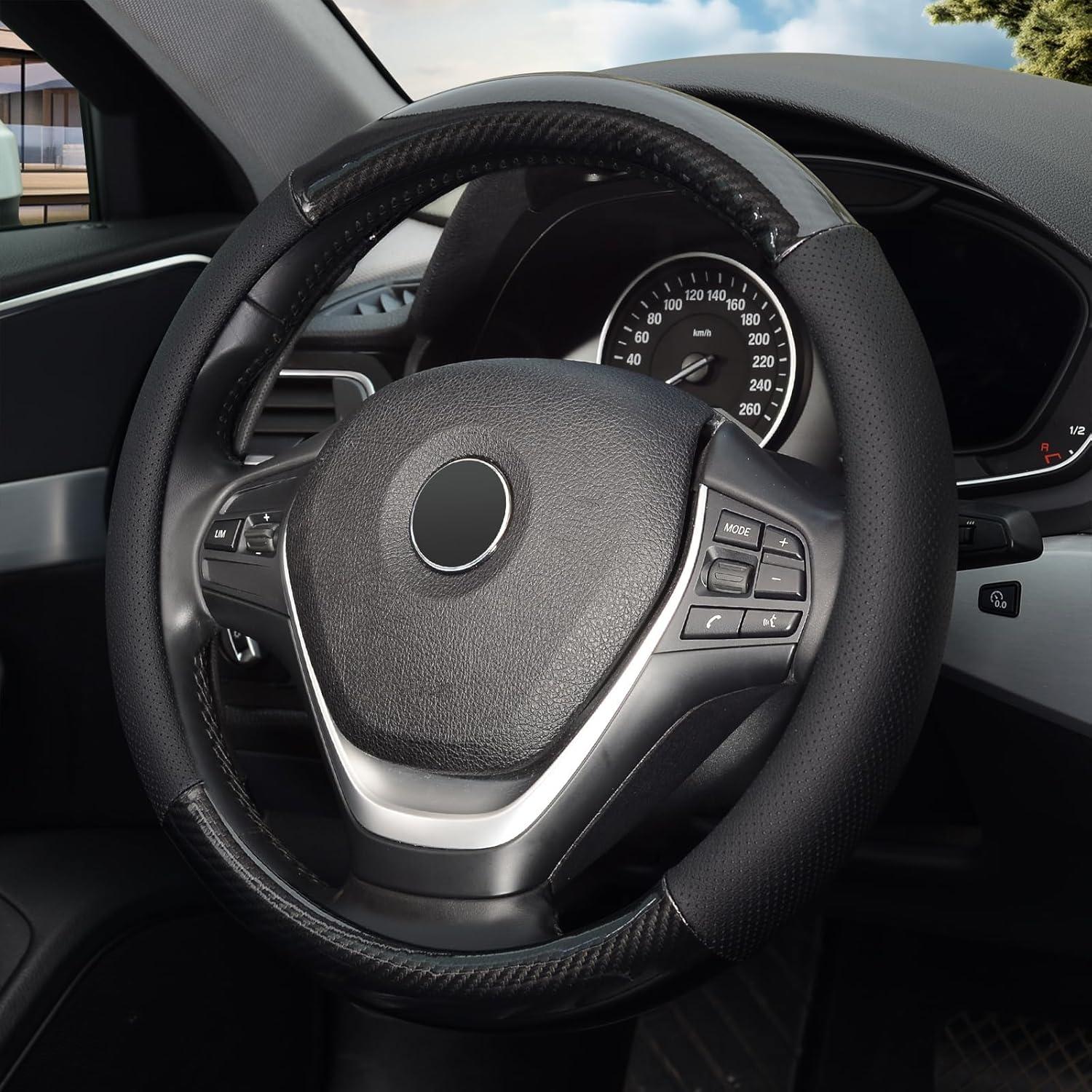 Funda de Volante KAFEEK Universal 37-39 cm Fibra Carbono