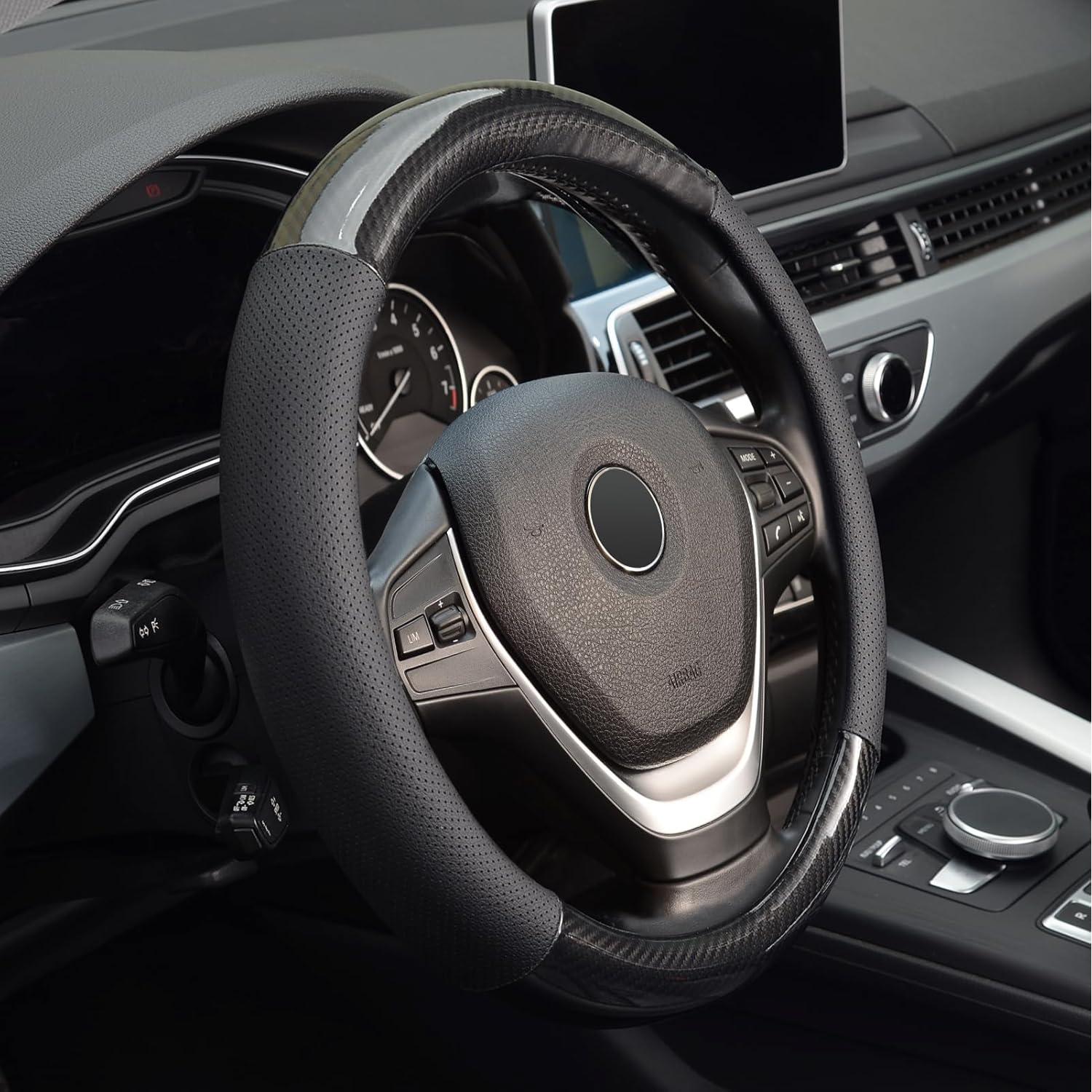 Funda de Volante KAFEEK Universal 37-39 cm Fibra Carbono