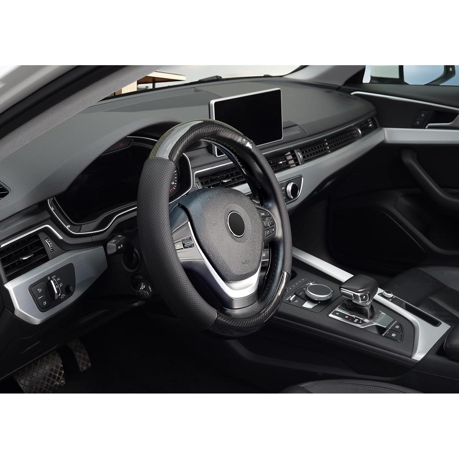 Funda de Volante KAFEEK Universal 37-39 cm Fibra Carbono