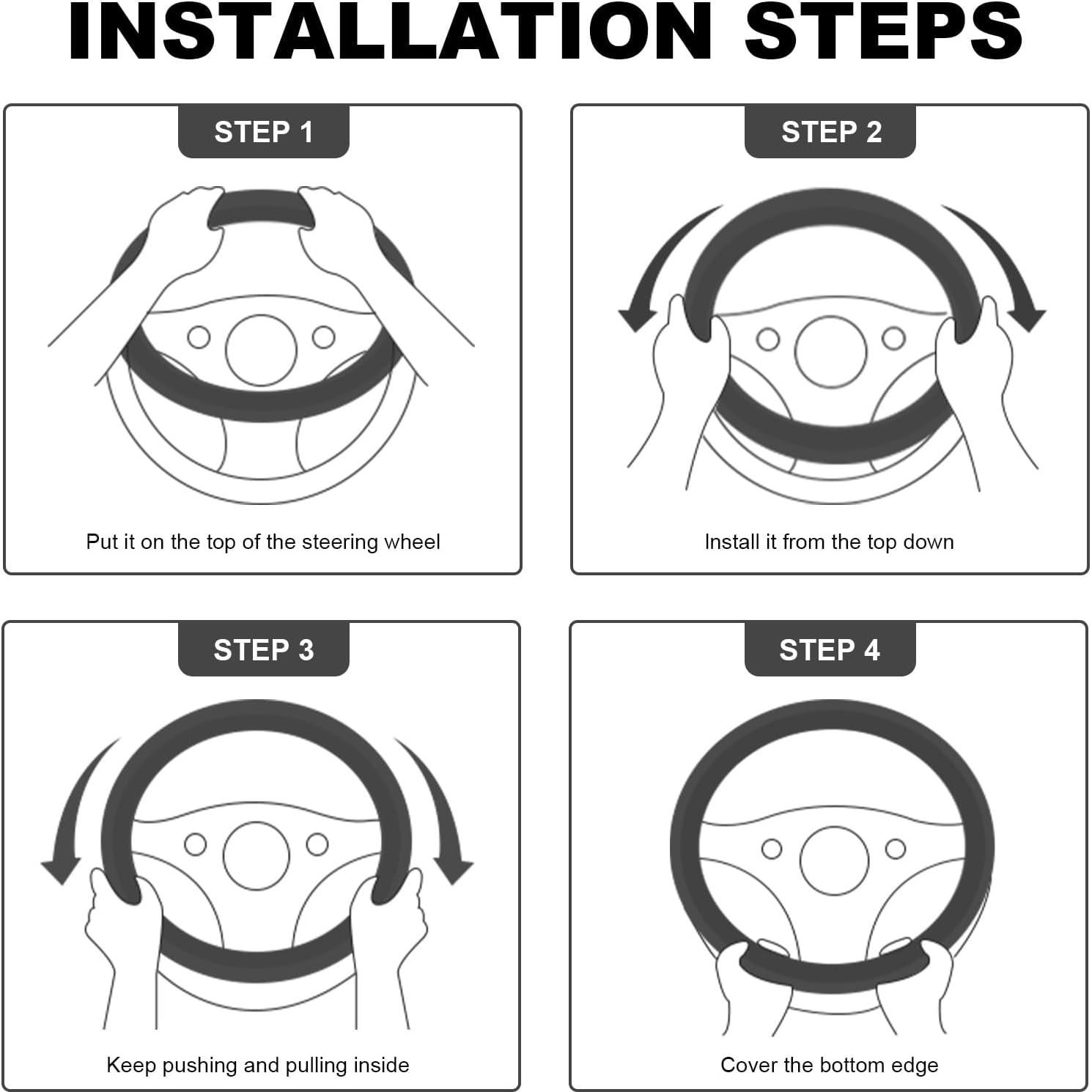 Funda de Volante KAFEEK Universal 37-39 cm Fibra Carbono