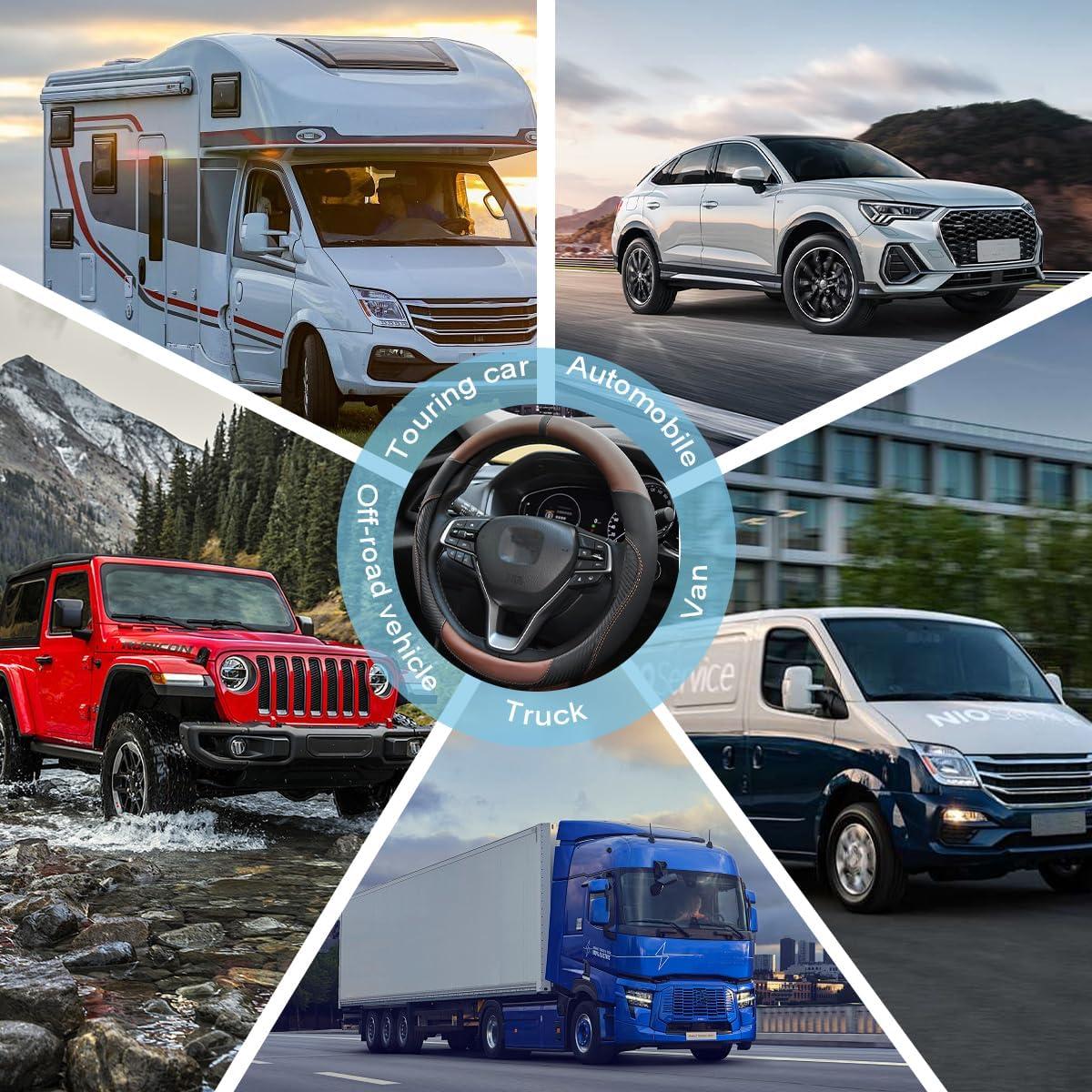 Cubierta de Volante Mandark 38.1 cm Cuero Microfibra Antideslizante