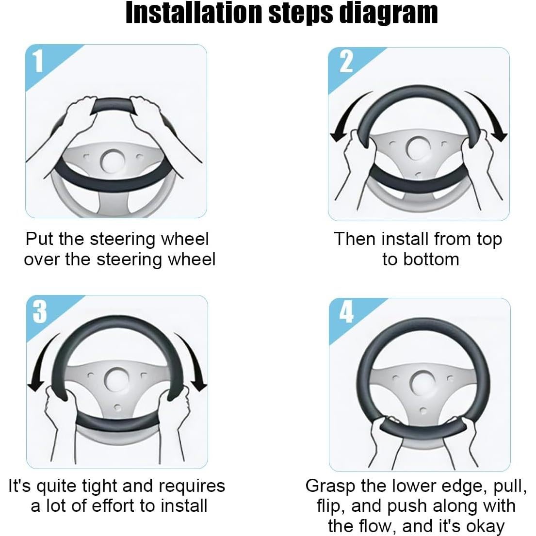Cubierta de Volante Mandark 38.1 cm Cuero Microfibra Antideslizante