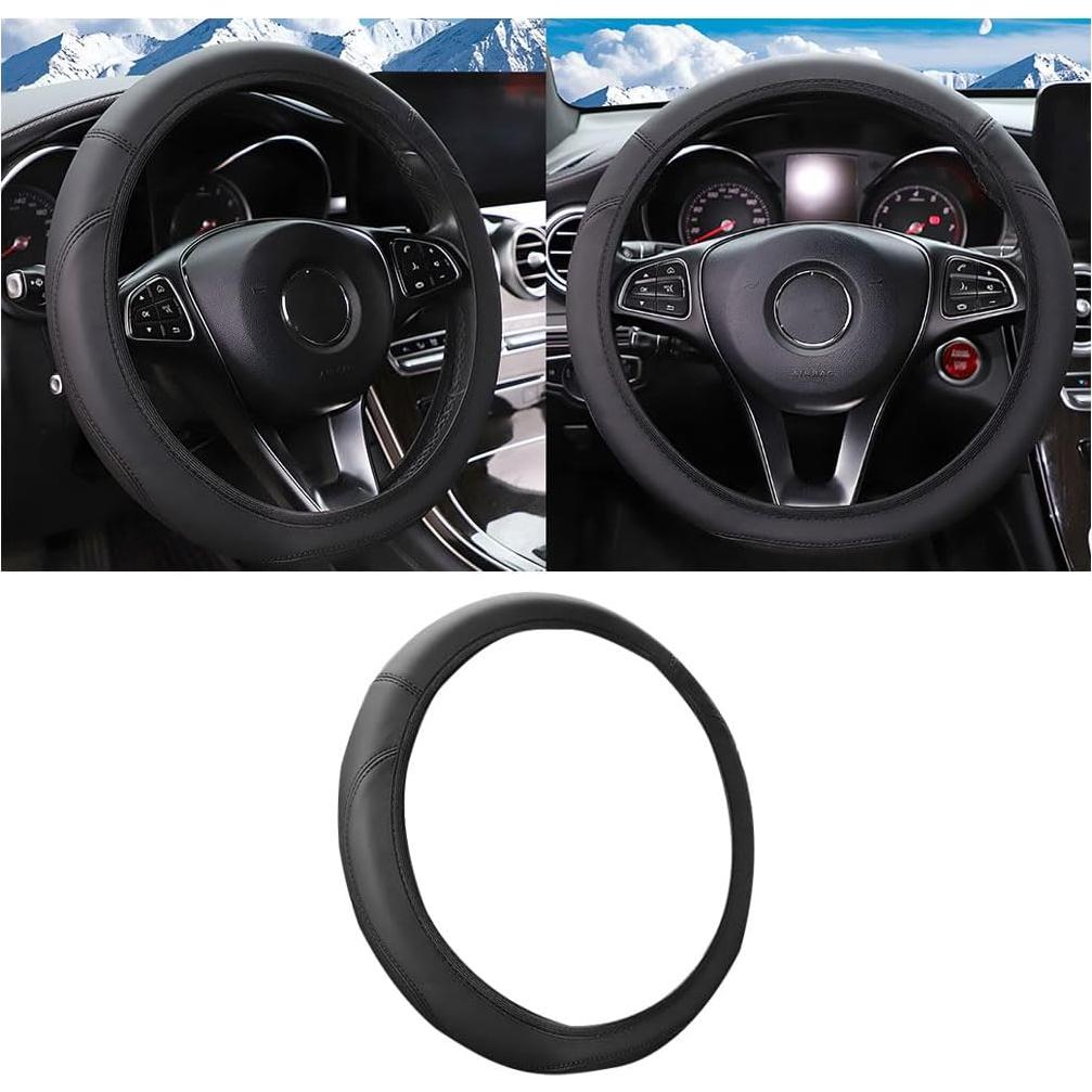 Funda de Volante Zpana de Cuero Antideslizante 37-38 cm Negro