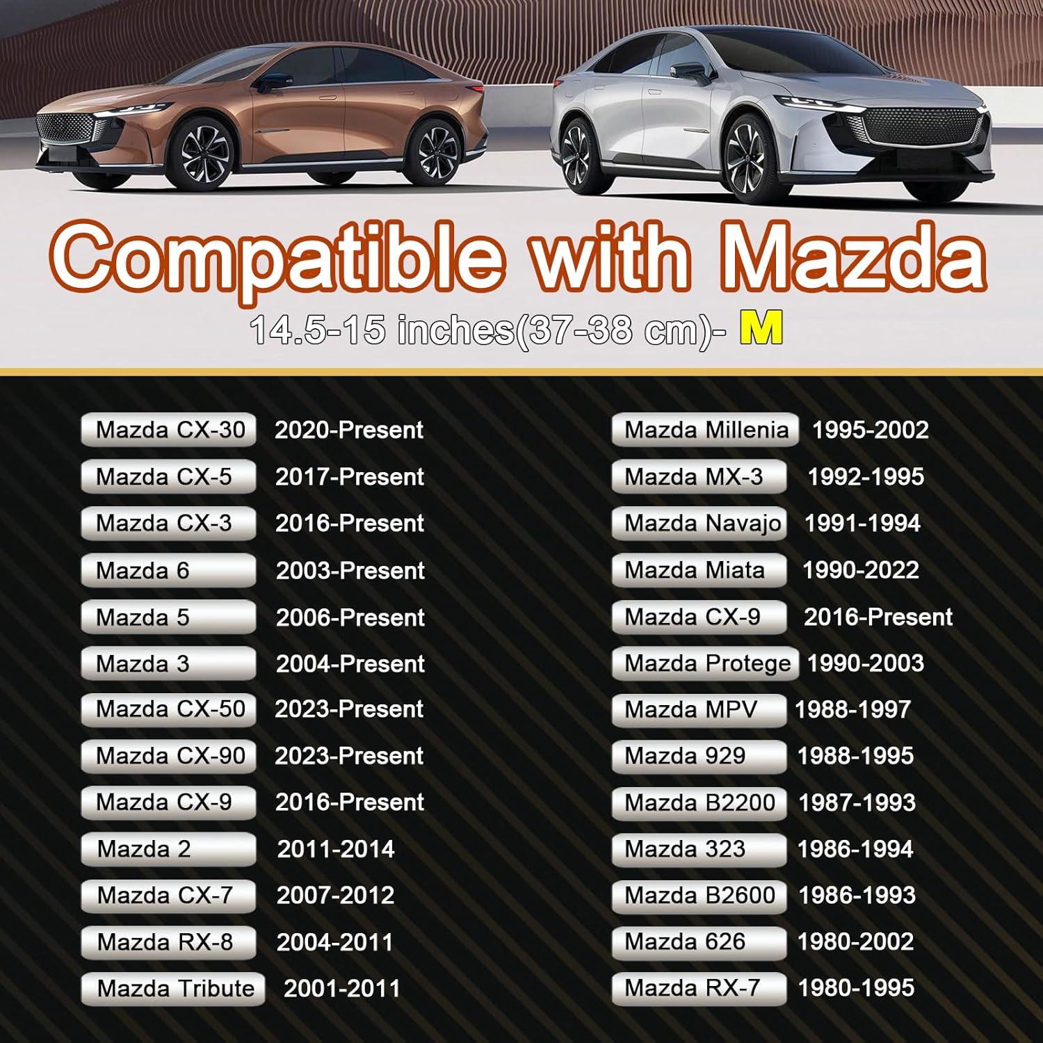 Cubierta de Volante West Llama para Mazda 14.5-15" Negro