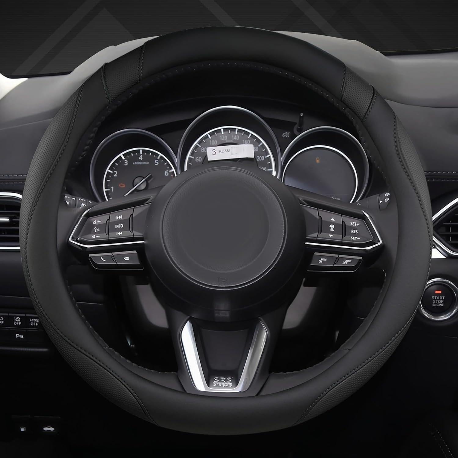 Cubierta de Volante West Llama para Mazda 14.5-15" Negro