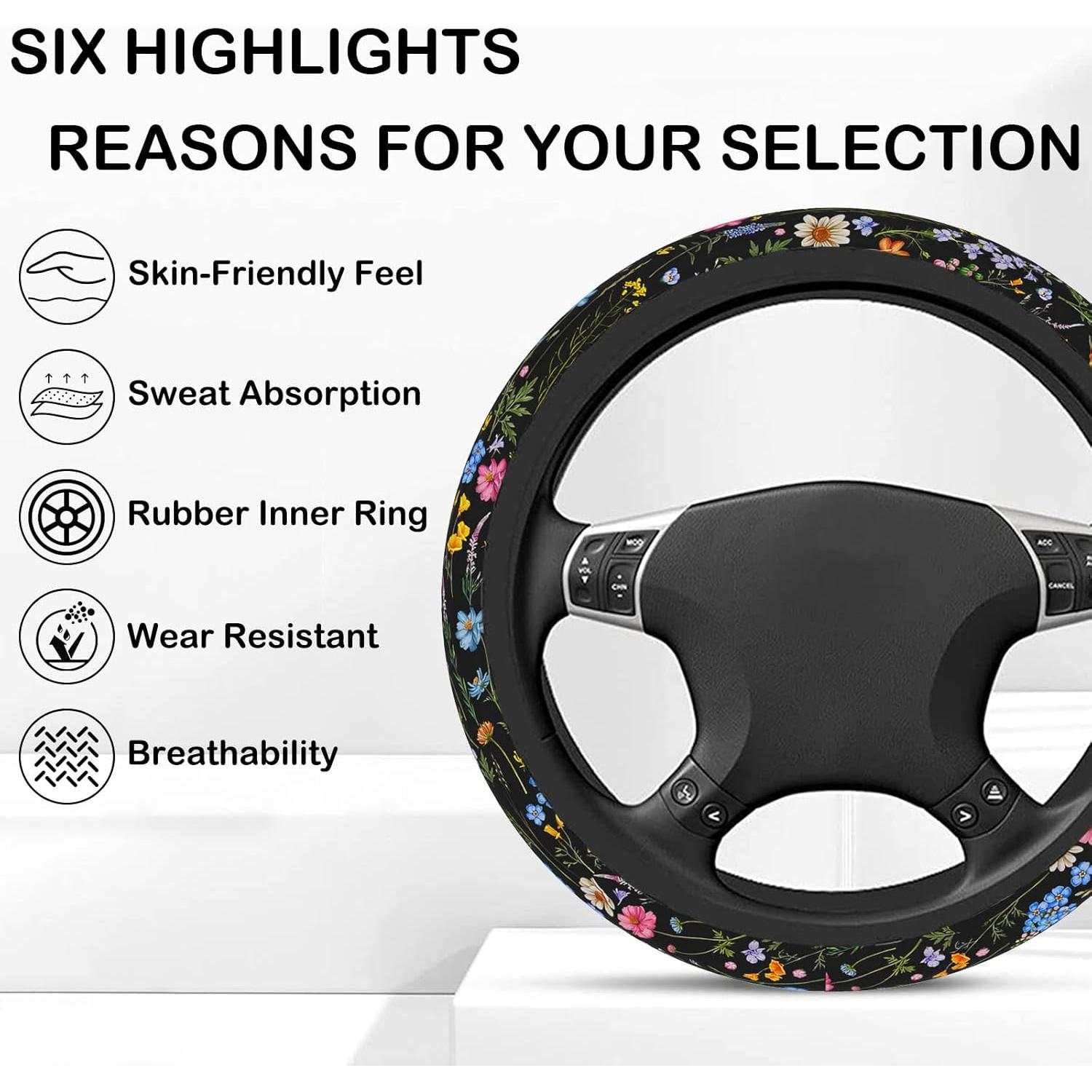 Cubierta de Volante Vaitarkli Flores Silvestres 36.83-39.37 cm