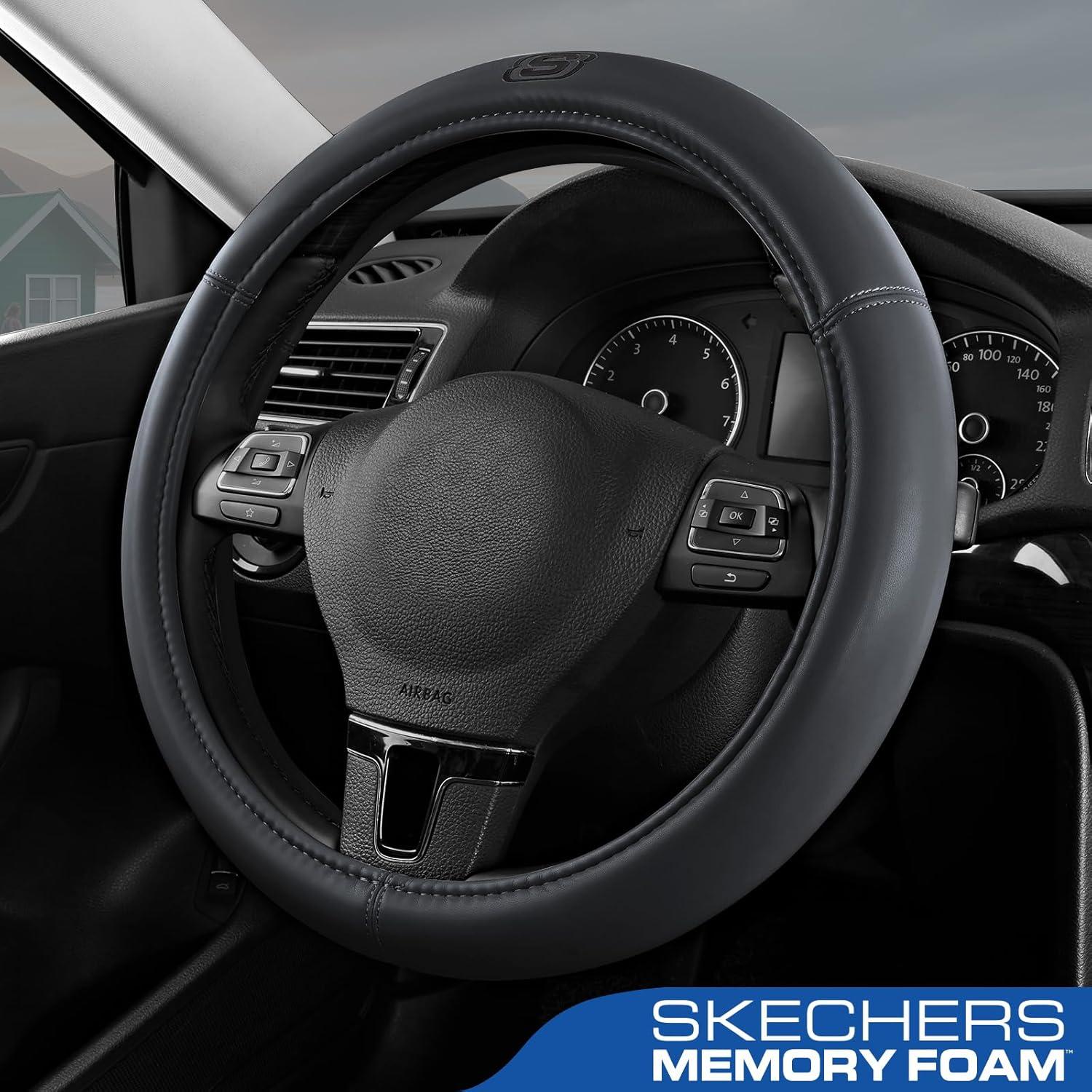 Funda de Volante Skechers Gris - Espuma Memoria 37-38 cm