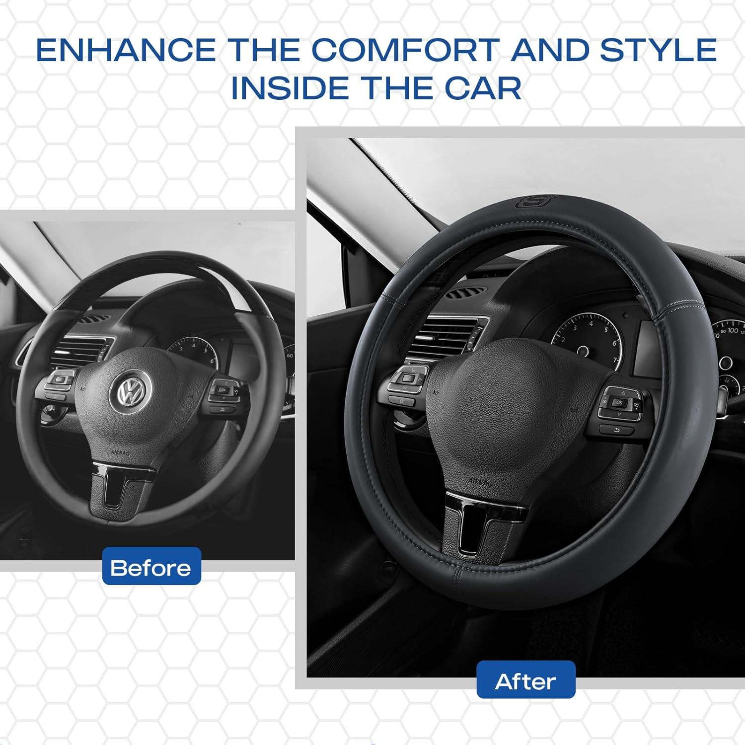 Funda de Volante Skechers Gris - Espuma Memoria 37-38 cm