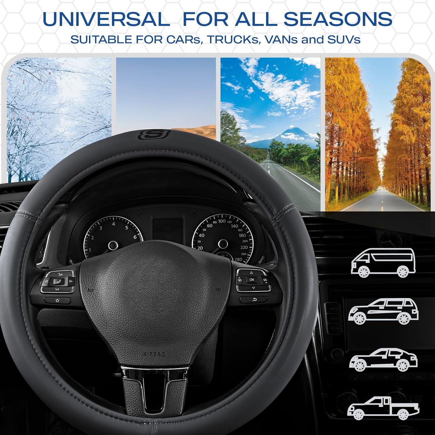 Funda de Volante Skechers Gris - Espuma Memoria 37-38 cm