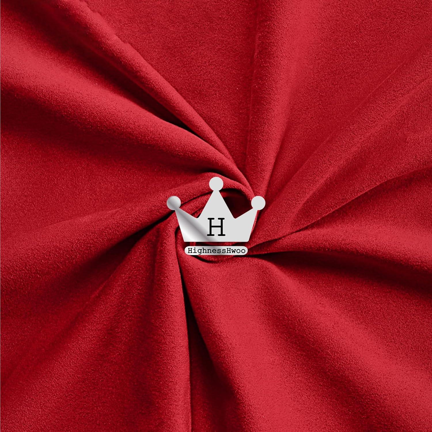 Cubierta de Volante de Ante de Lujo HighnessHwoo 37-38cm Rojo