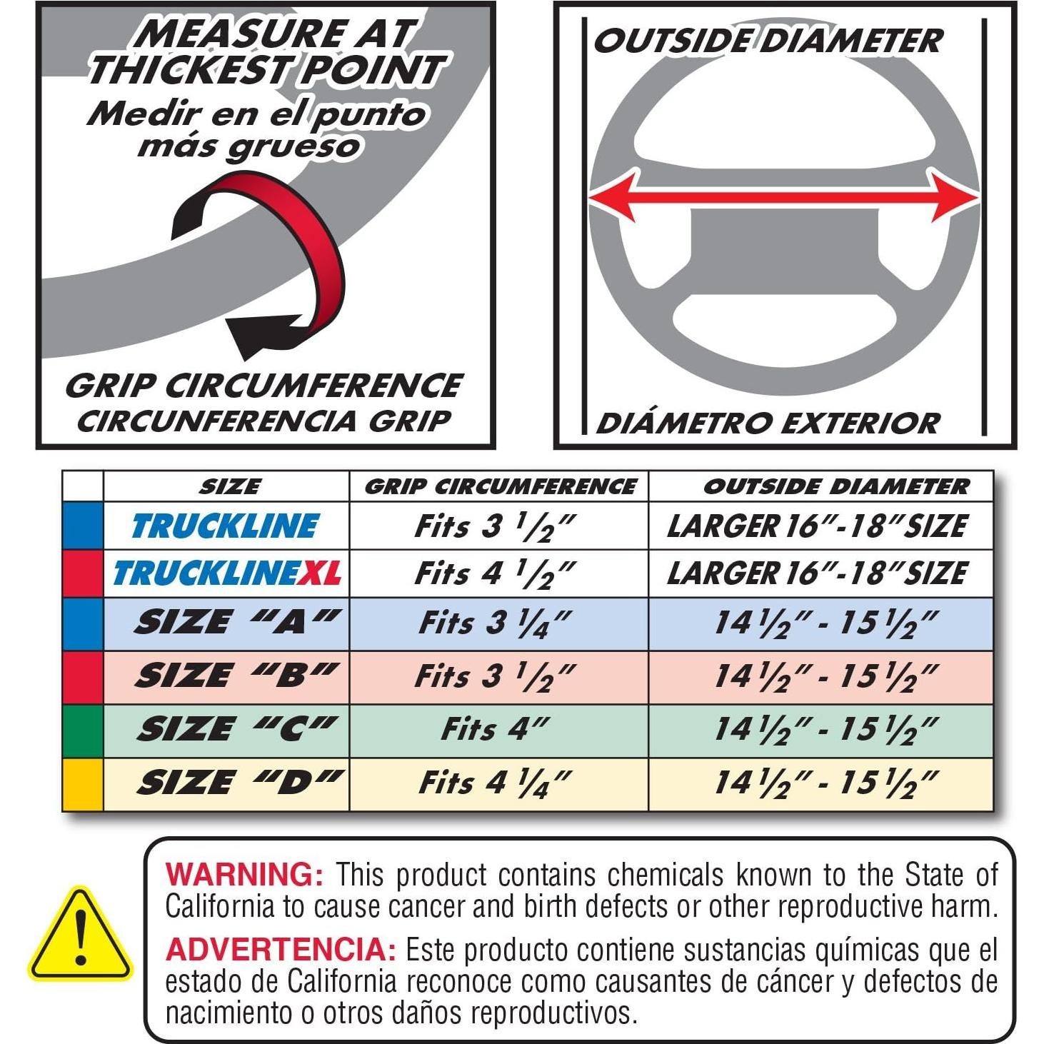 Cubierta de Volante Sport Grip Superior Negra 58-0470B 27.9 cm