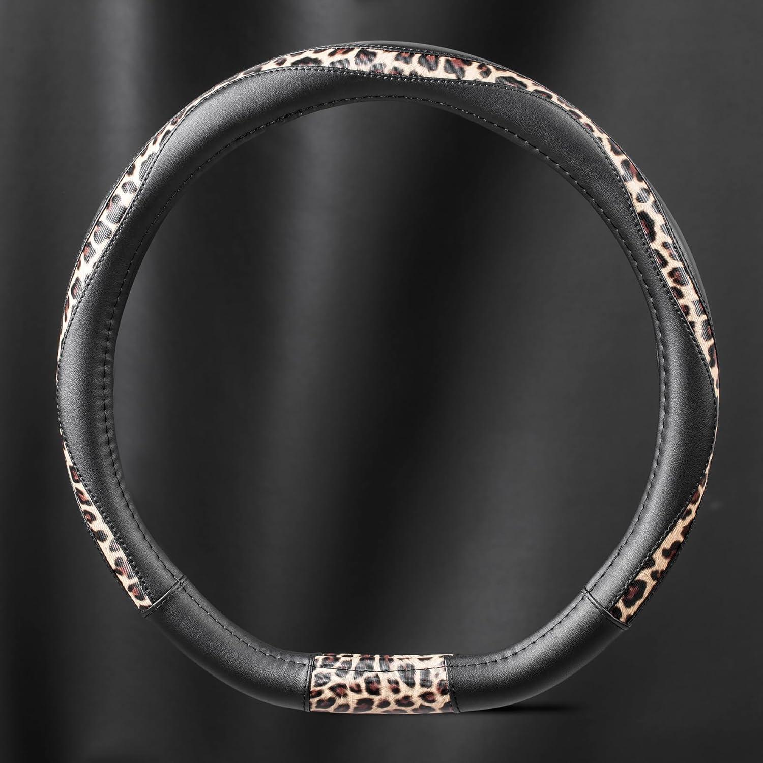 Cubierta de Volante D-Type Road Comforts 15" Negro Leopardo