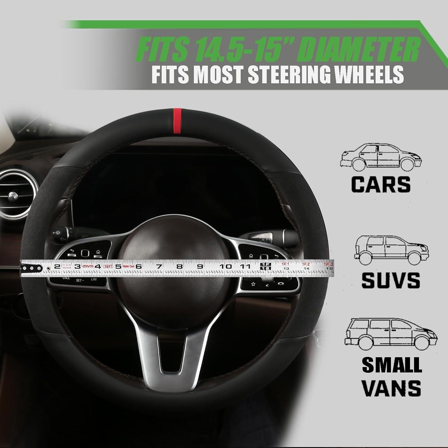 Cubierta de Volante SthExtra 14.5-15" Antideslizante Cuero
