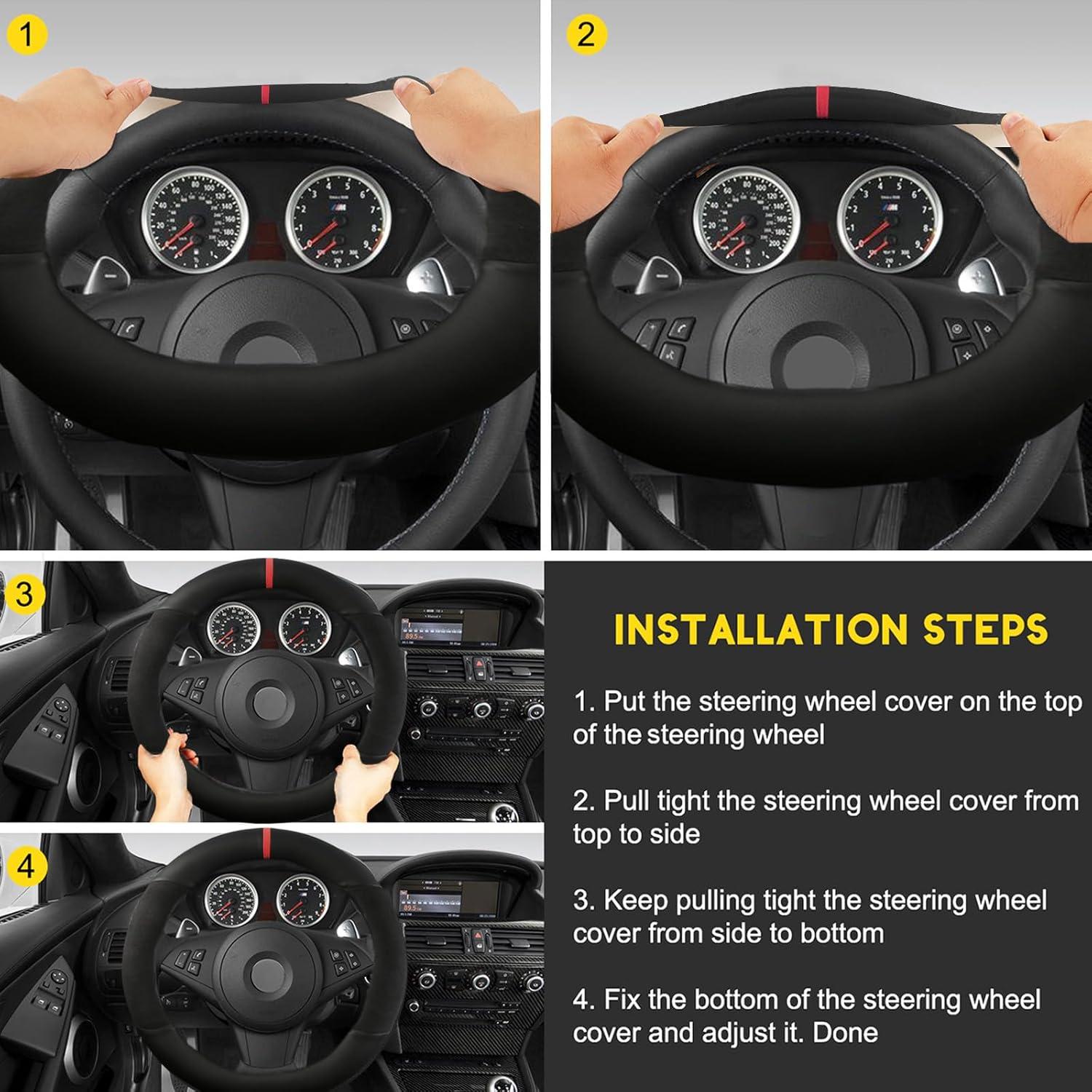 Cubierta de Volante SthExtra 14.5-15" Antideslizante Cuero
