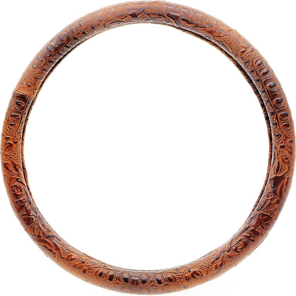 Funda de Volante ZYHW Universal 37-38 cm Cuero Marrón Antideslizante