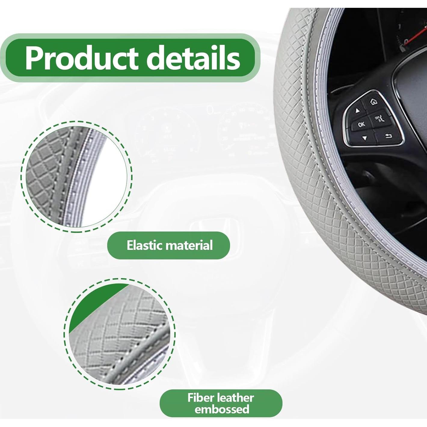 Protector de Volante Universal NOTISH 15 Pulgadas Gris