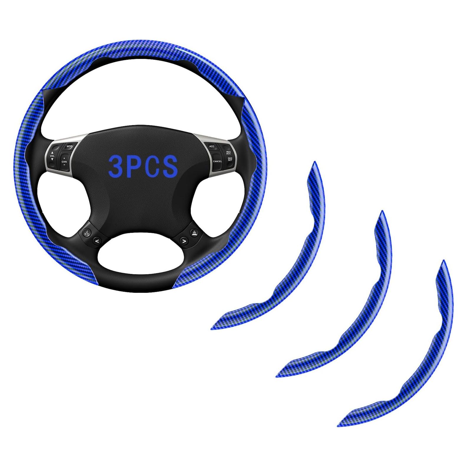 Cubiertas de Volante FOAN Antideslizantes 3Pcs Azul Universal