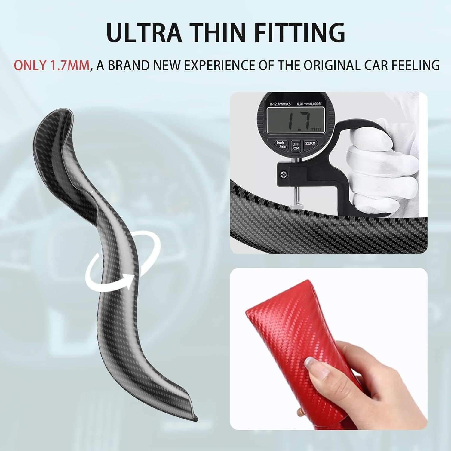 Cubiertas de Volante FOAN Antideslizantes 3Pcs Azul Universal