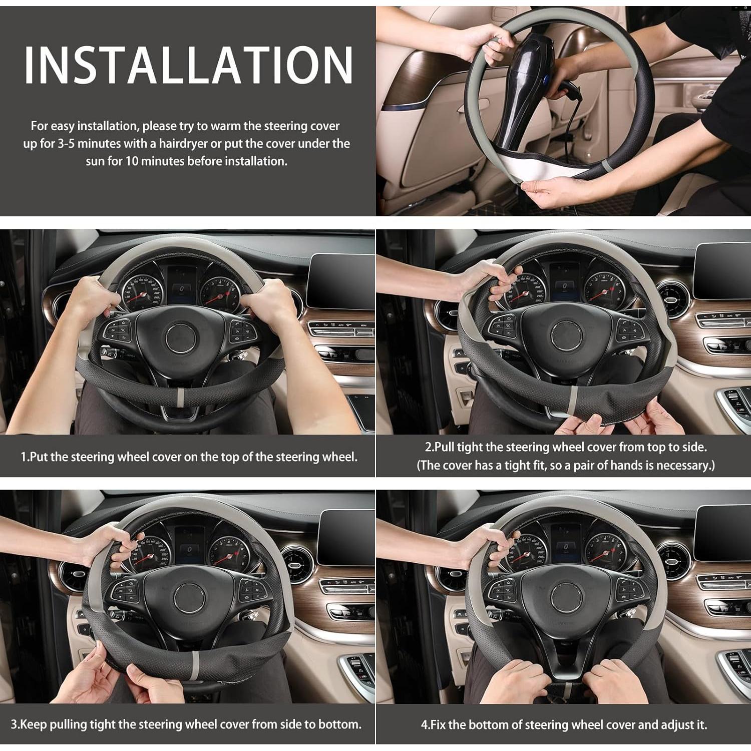 Funda de Volante COFIT 16" Antideslizante Transpirable Gris