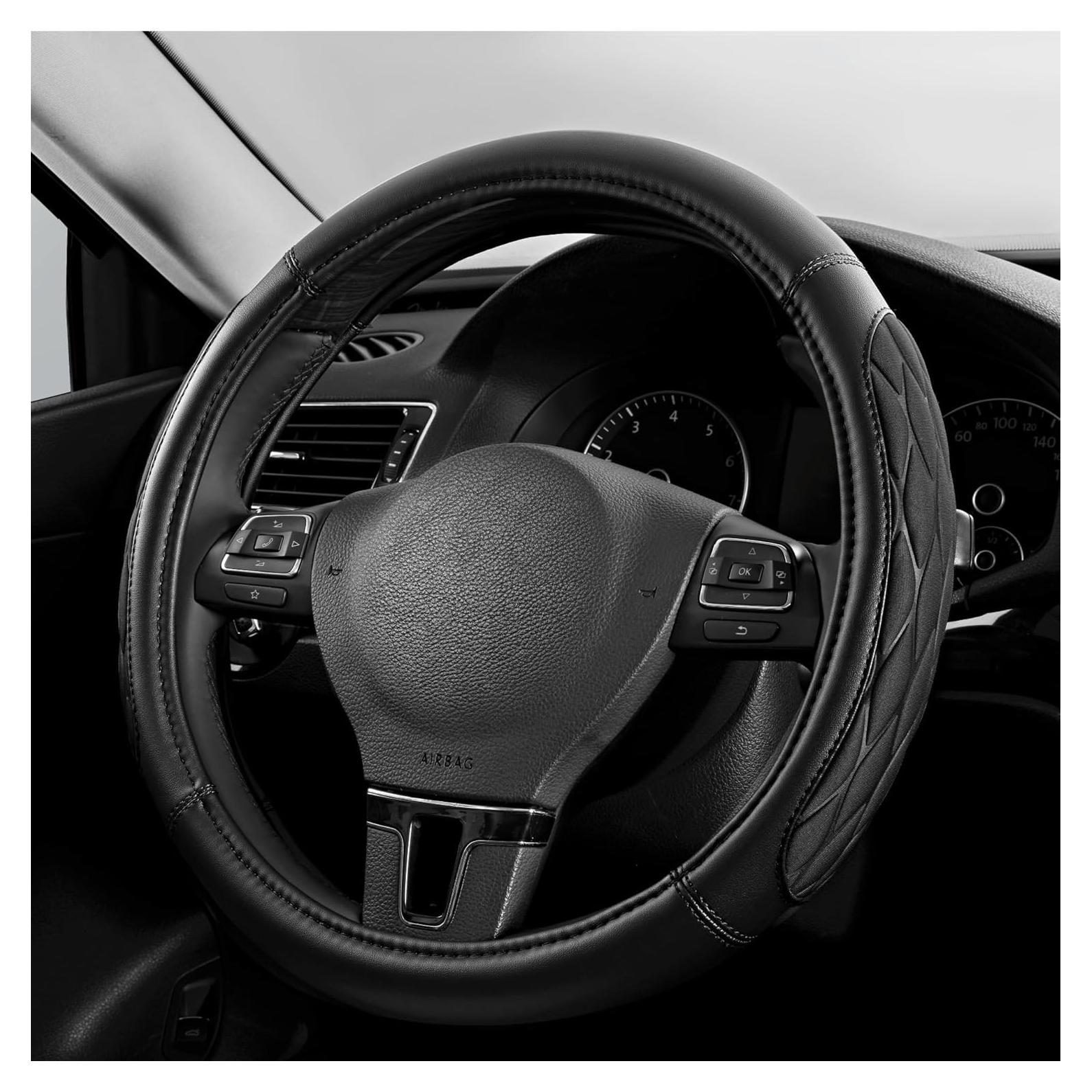 Cubierta de Volante PIC AUTO Universal 36.8-39.4 cm Negra