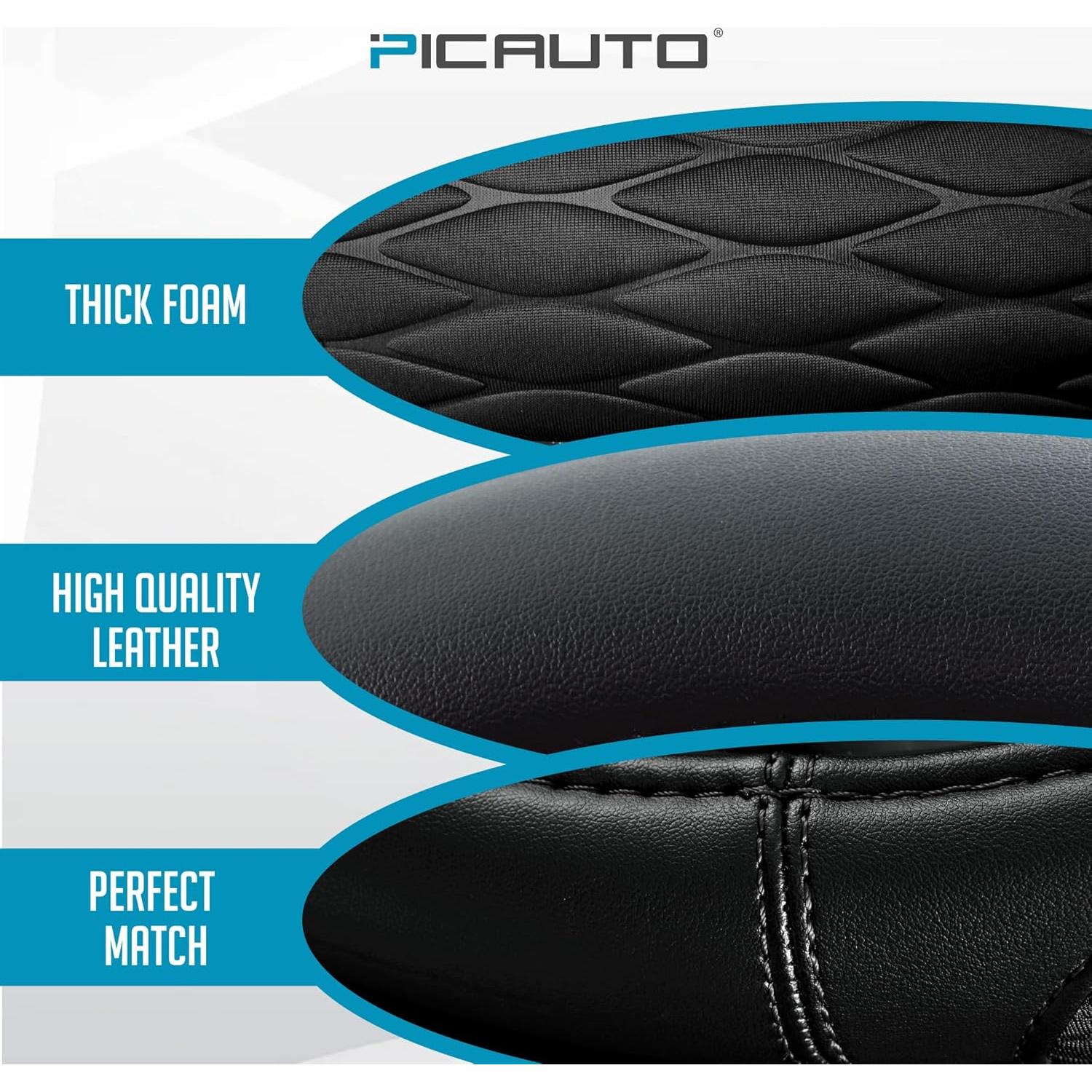 Cubierta de Volante PIC AUTO Universal 36.8-39.4 cm Negra