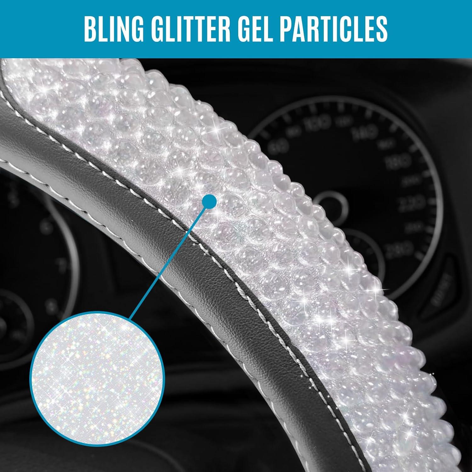 Cubierta de Volante PIC AUTO de Cuero Negro Antideslizante 36.8-39.4cm