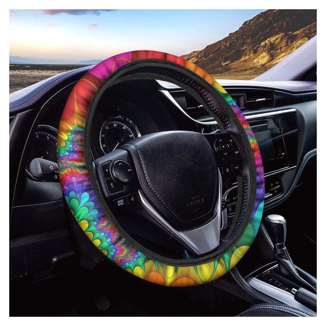 Cubierta de Volante UNICEU Arcoíris Boho Antideslizante 37-38 cm