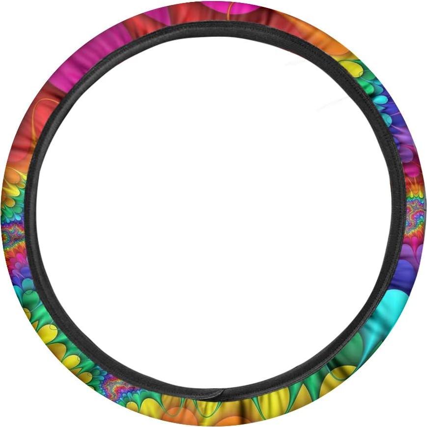 Cubierta de Volante UNICEU Arcoíris Boho Antideslizante 37-38 cm