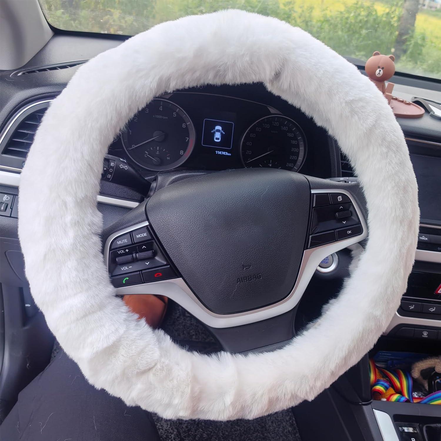 Cubierta de Volante Esponjosa YUNXNYC Blanca 38 cm Antideslizante