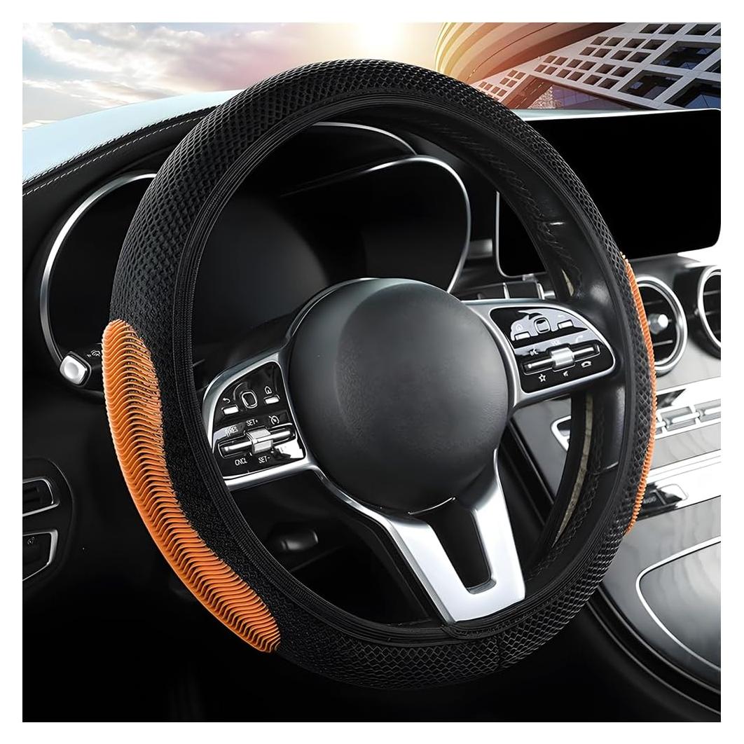 Cubierta de Volante KHGUZ 38 cm Antideslizante Transpirable