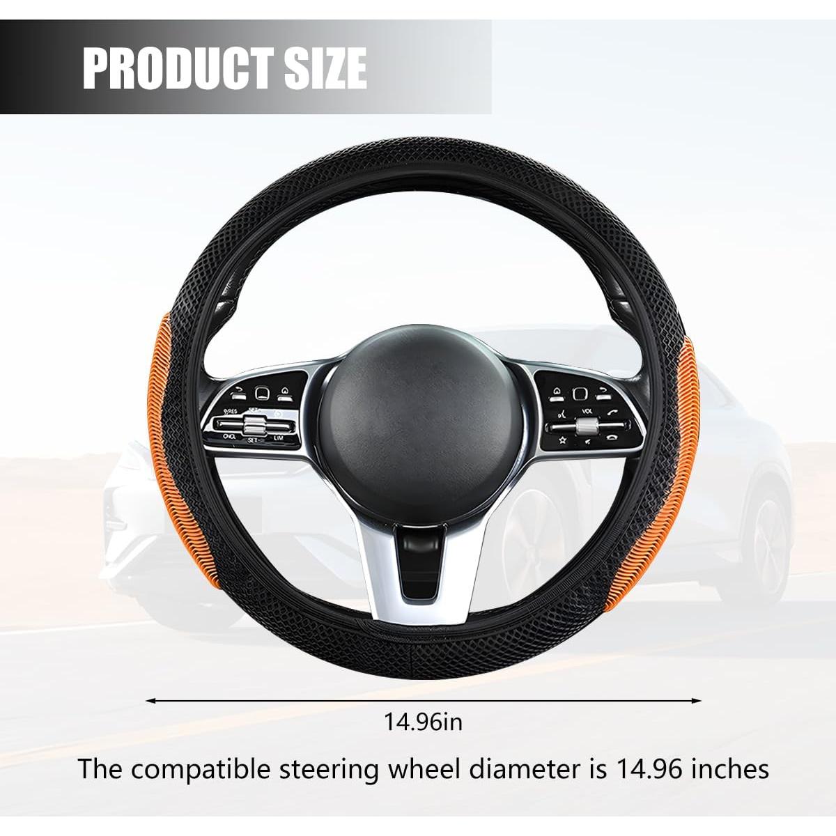 Cubierta de Volante KHGUZ 38 cm Antideslizante Transpirable