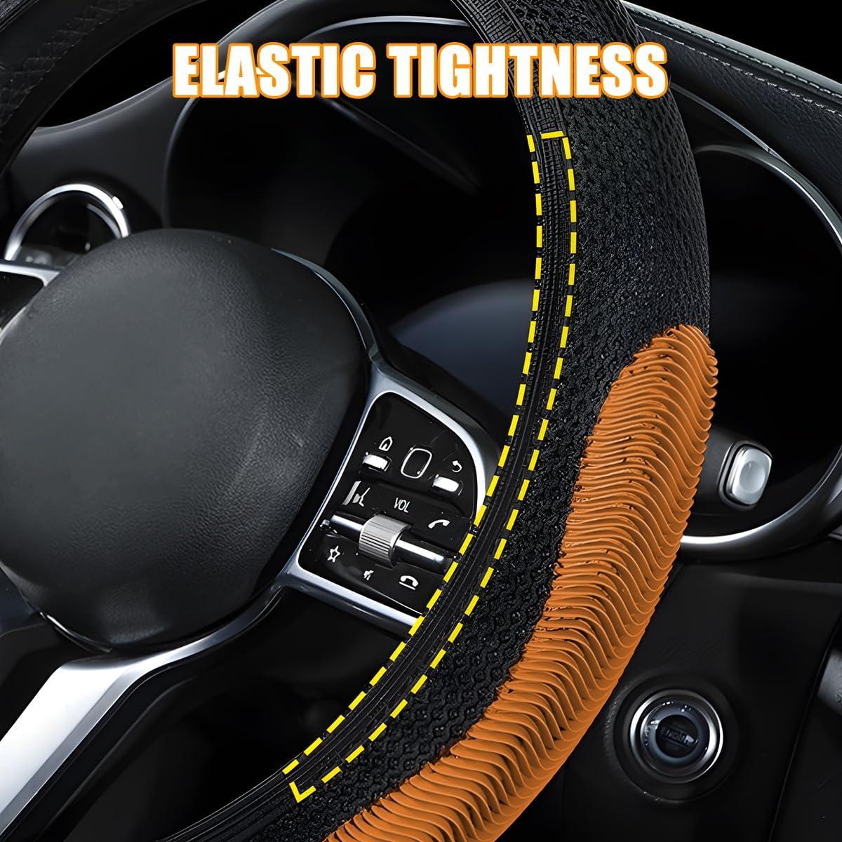 Cubierta de Volante KHGUZ 38 cm Antideslizante Transpirable