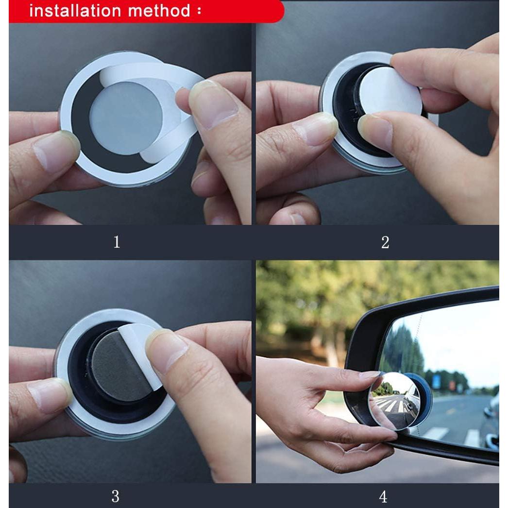 Espejos de Punto Ciego Yusheng 2PCS 40mm Redondos HD