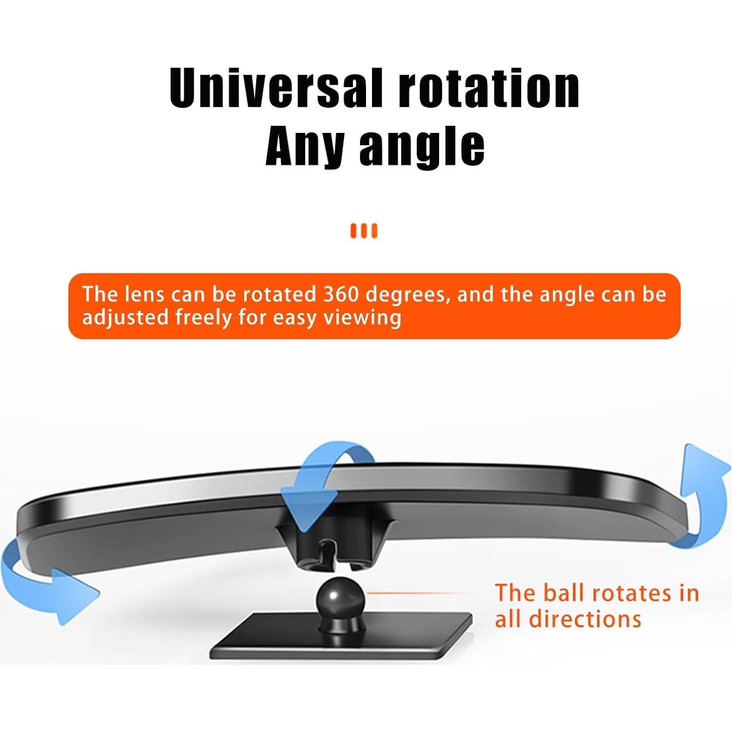 Pack 2 Espejos Convexos Yumfugu 9.5x3.6cm para Punto Ciego