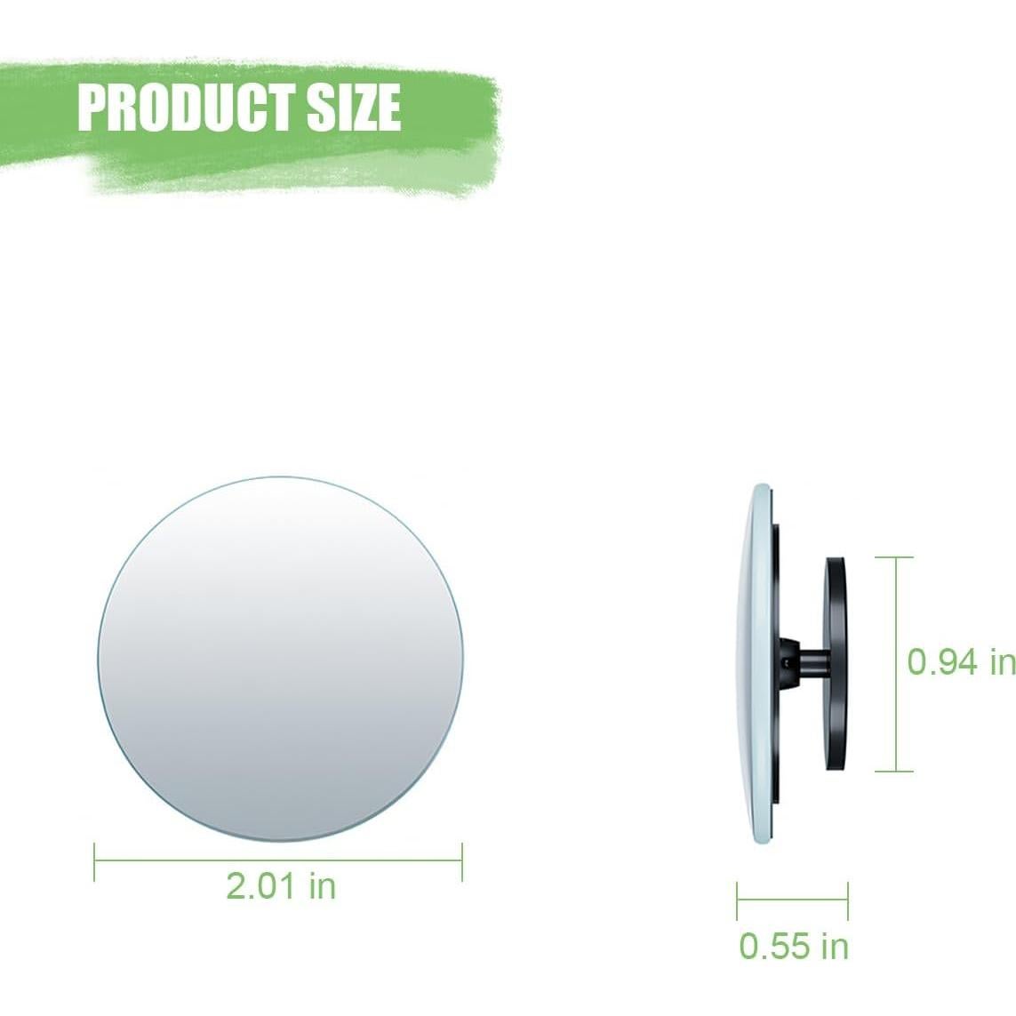 Espejo de Punto Ciego Norkmdi 5.1x2.4cm 2PCS Ajustable