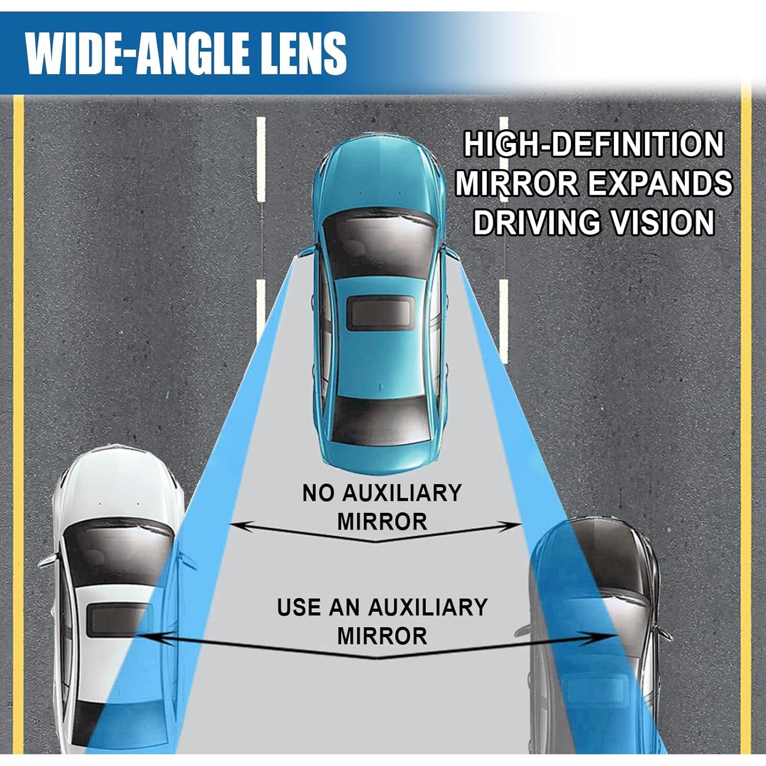 Espejo Convexo de Punto Ciego UHANBUT 9.34x3.33cm Ajustable